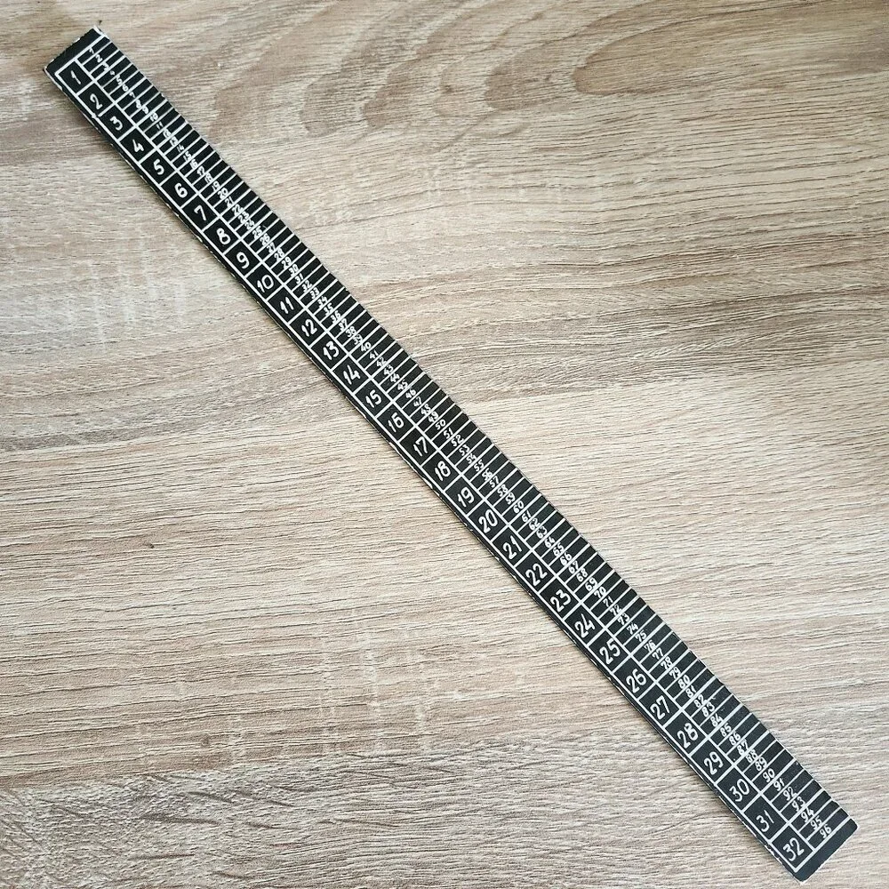 Vintage USSR Soviet Union Dark Brown Bakelite Plastic 32cm Retro Ruler